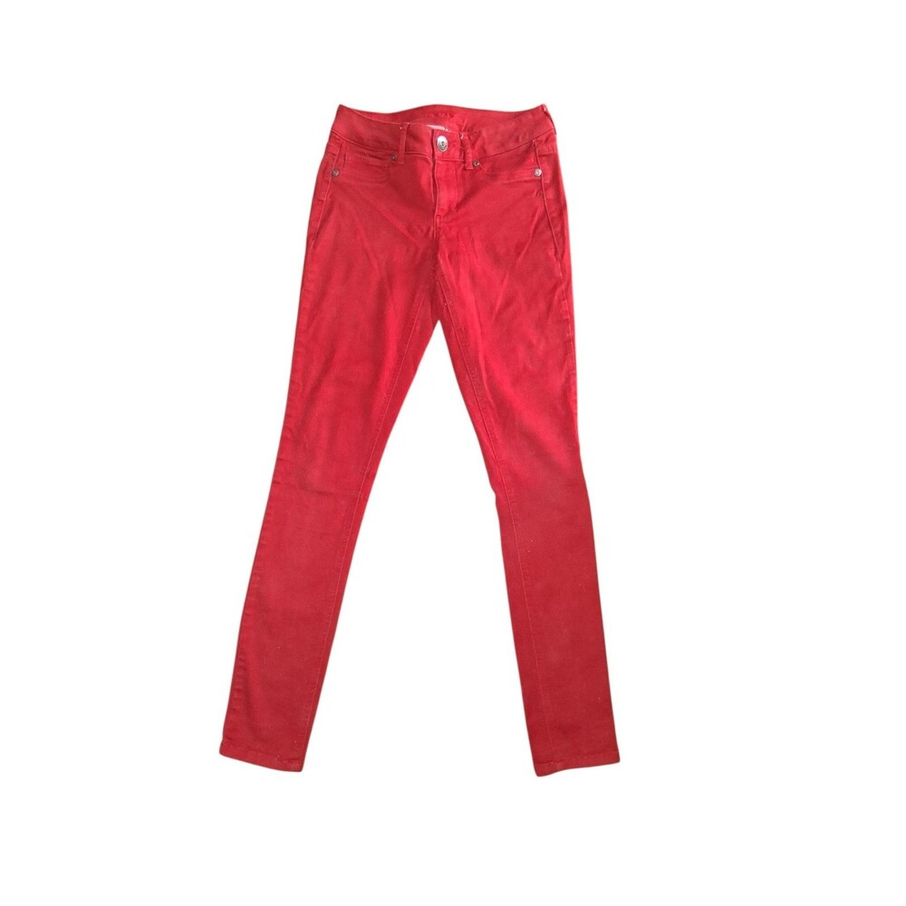 Maurices Jeans Women's Size XS-R Red Jegging Skinny Leg Fitted  Stretch Denim